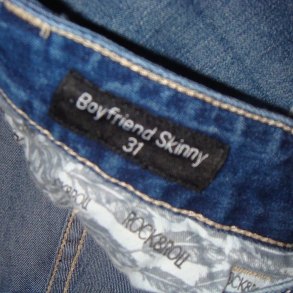 Rock & Roll Cowgirl Embroidered Boyfriend Jeans 31 - Picture 8 of 10